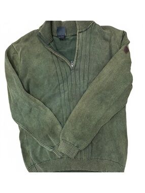 Aigle Men's Olive Green Cotton Pullover Sweater XL